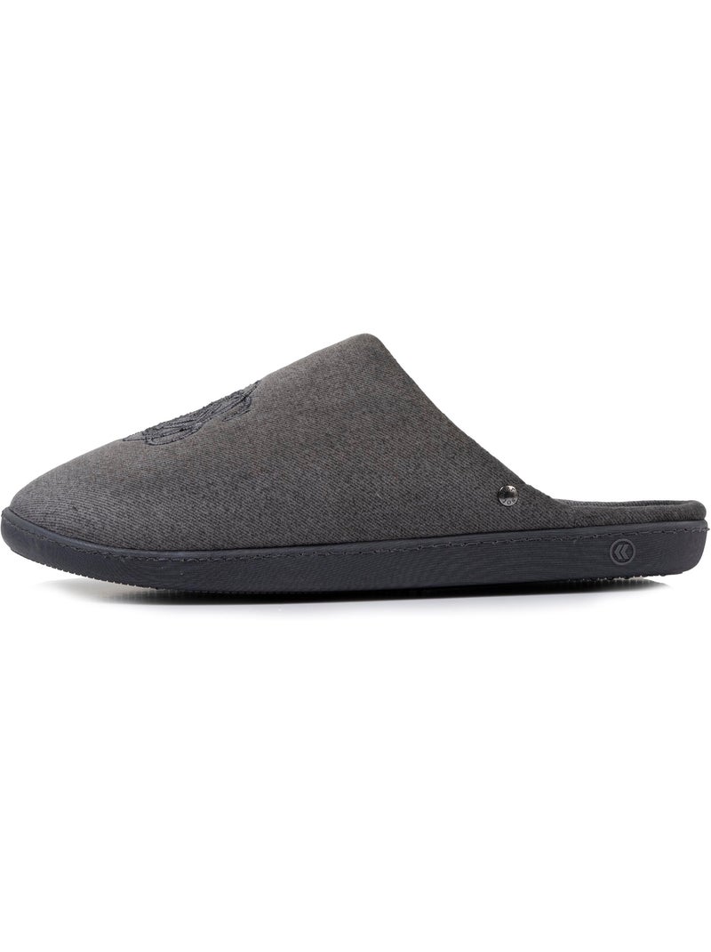 Chaussons mules ultra confortables et légers, mousse à homme isotoner Gris chiné - Kiabi