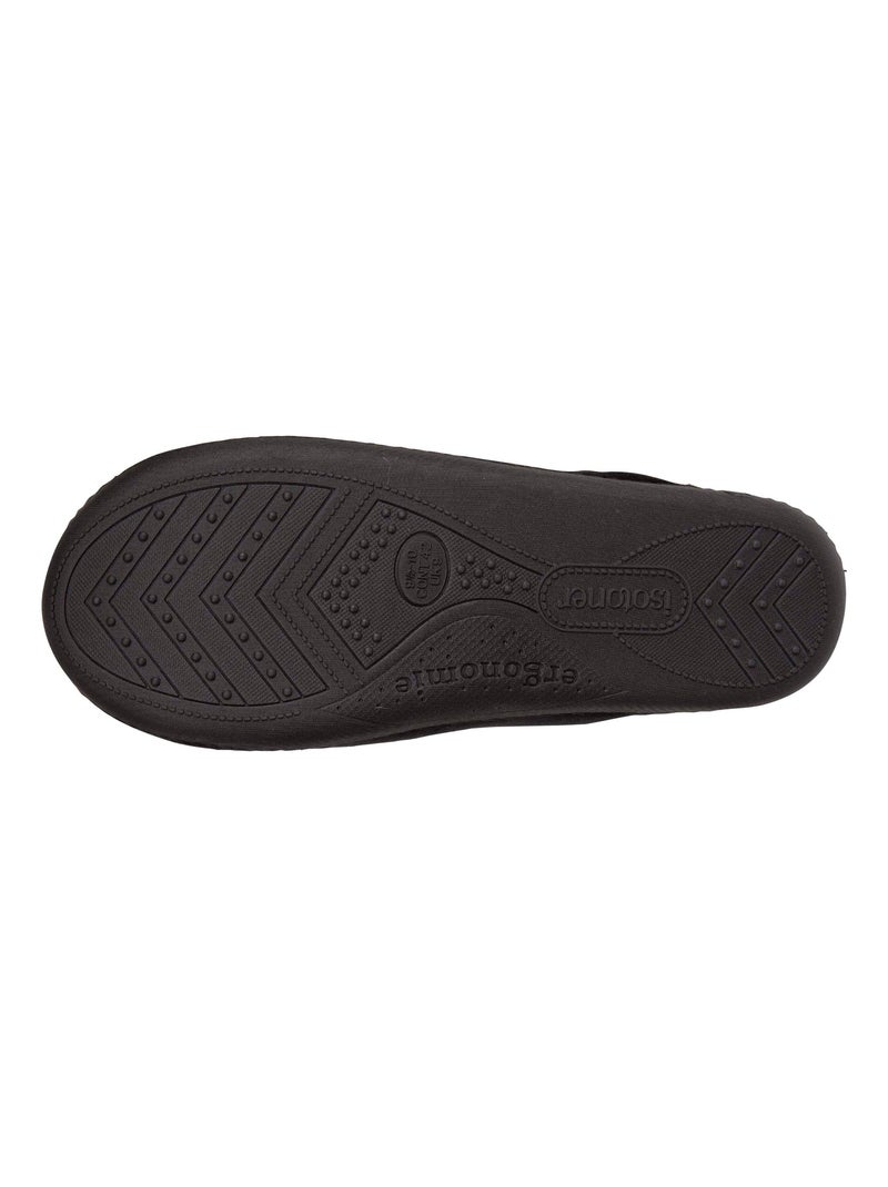 Chaussons mules ultra confortables et légers, mousse à homme Isotoner Noir - Kiabi