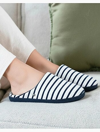 Chaussons mules ultra confortables et légers, mousse mémoire de forme, femme Isotoner