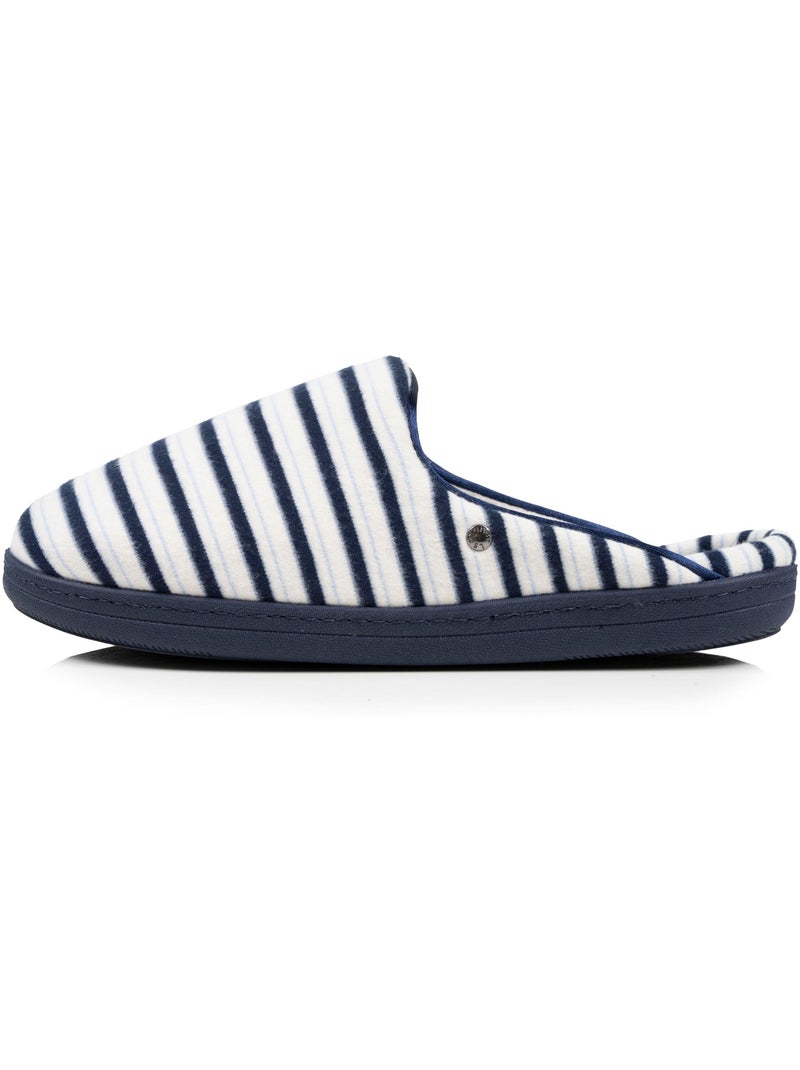 Chaussons mules ultra confortables et légers, mousse mémoire de forme, femme Isotoner Blanc Multicolore Bleu - Kiabi