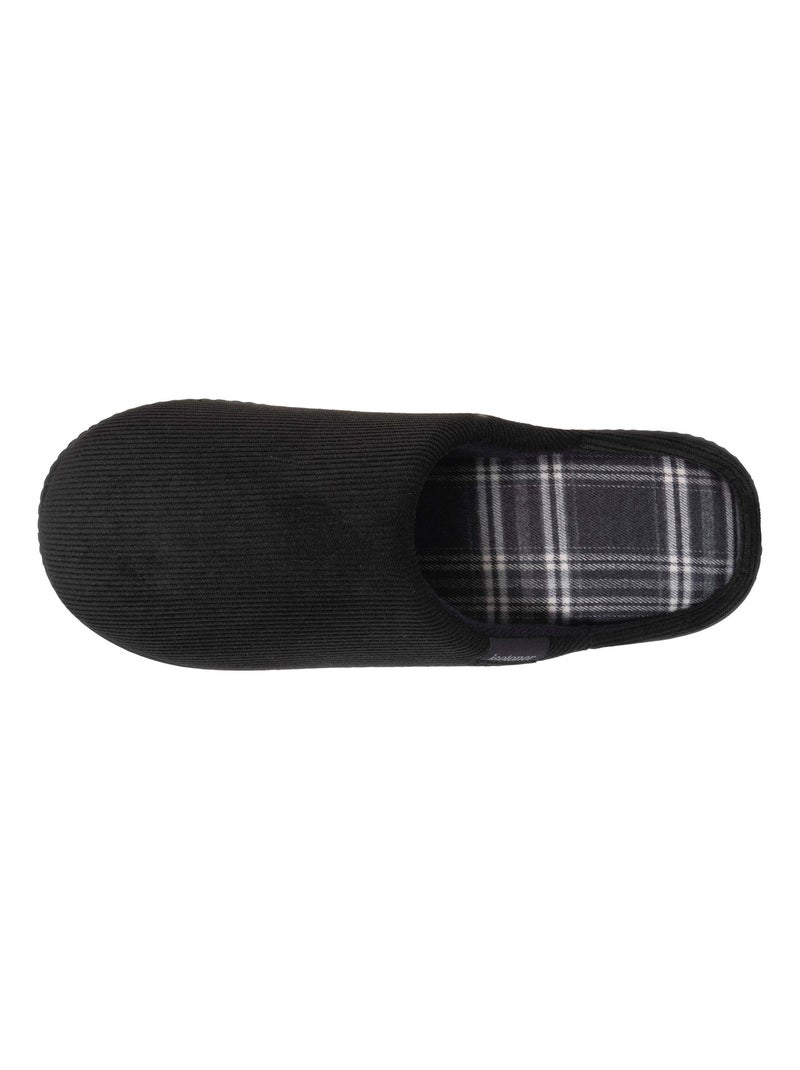Chaussons mules ultra confortables semelle à mémoire de forme homme Isotoner Noir - Kiabi