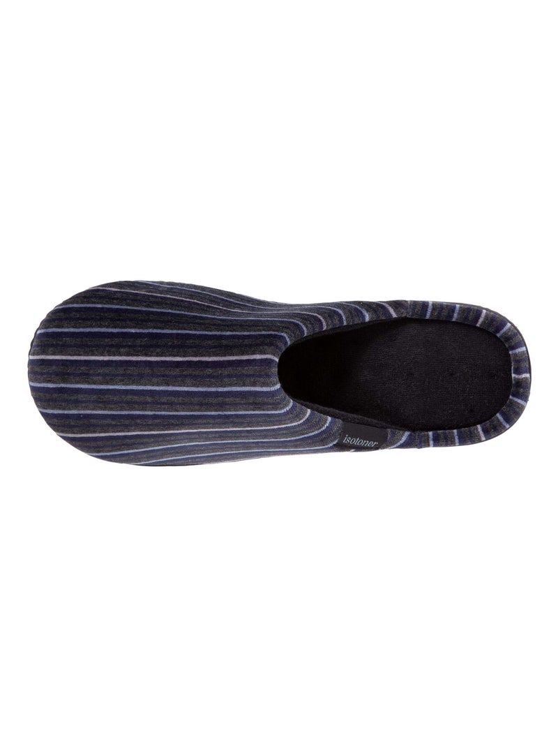 Chaussons mules ultra confortables, semelle mémoire de forme, soutien voûte plantaire homme Isotoner Gris Bleu - Kiabi