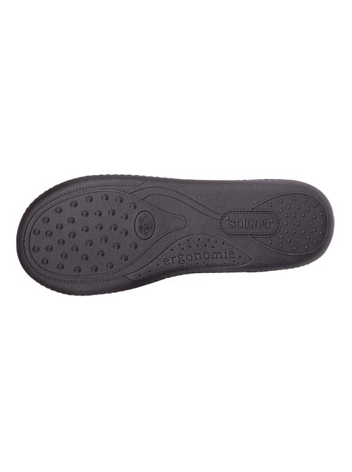 Chaussons mules ultra confortables, semelle mémoire de forme, soutien voûte plantaire homme Isotoner - Kiabi
