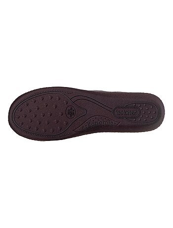 Chaussons mules ultra doux, ultra confort talon de 4 cm femme Isotoner