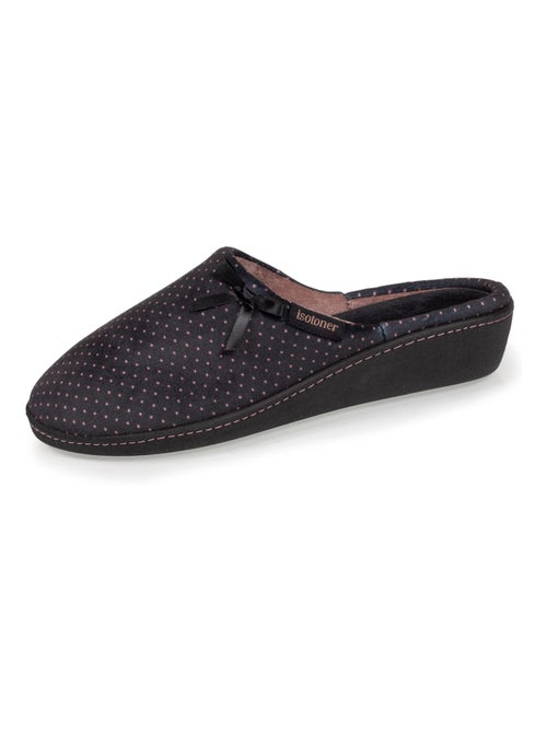 Chaussons Mules ultra doux, ultra confort talon de 4 cm - Kiabi
