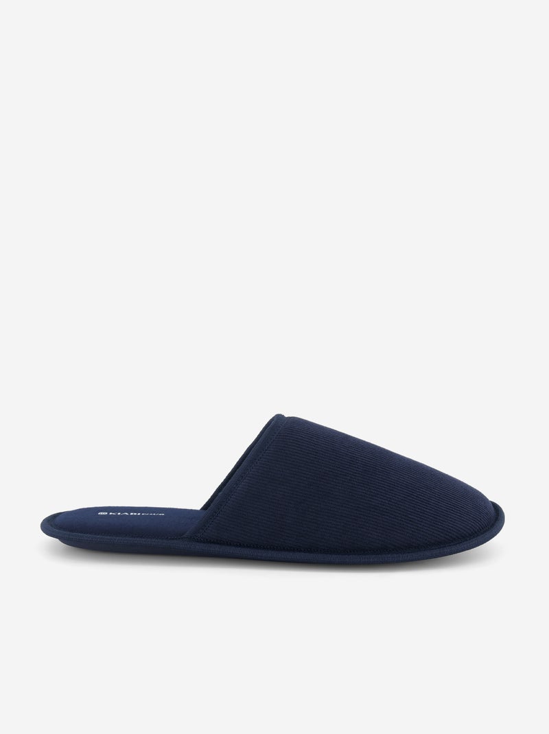 Chaussons mules unis Bleu - Kiabi