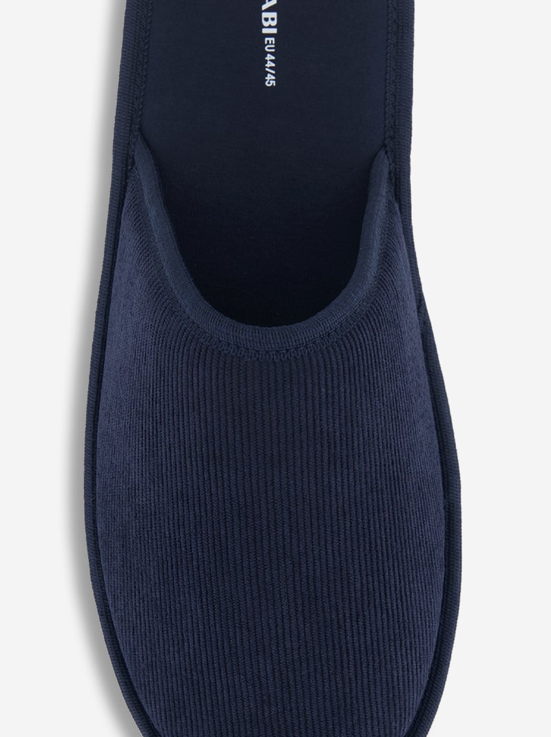 Chaussons mules unis Bleu - Kiabi