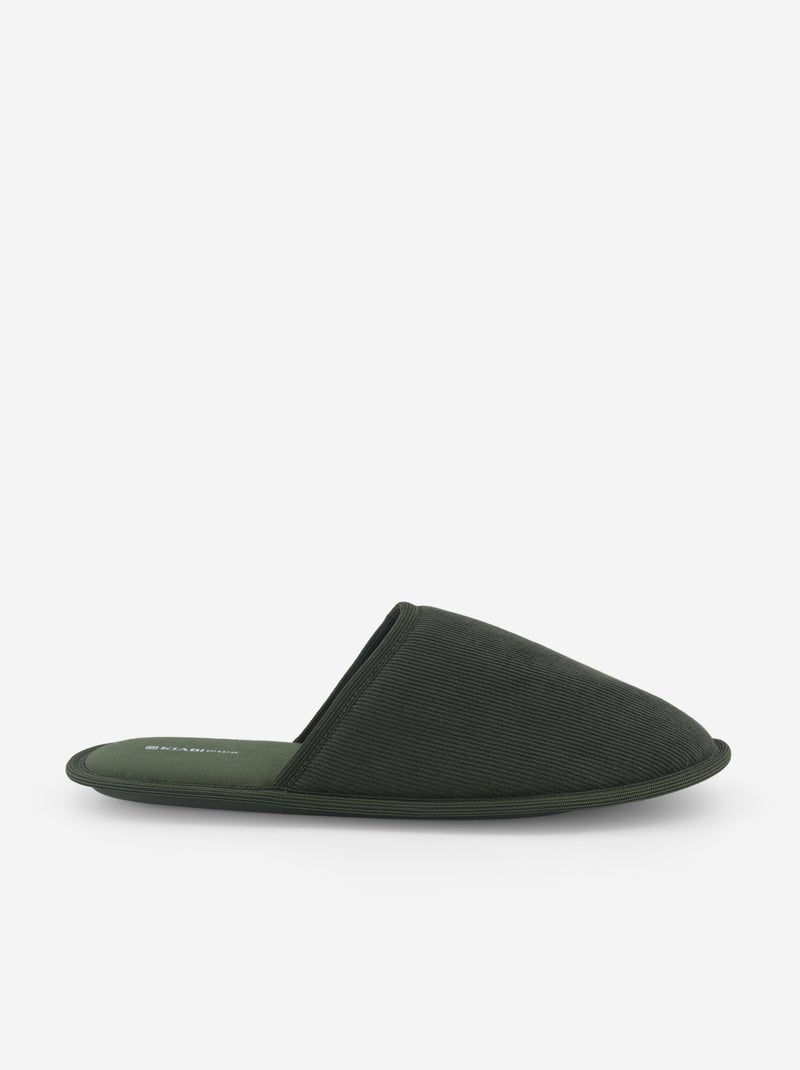 Chaussons mules unis Kaki - Kiabi