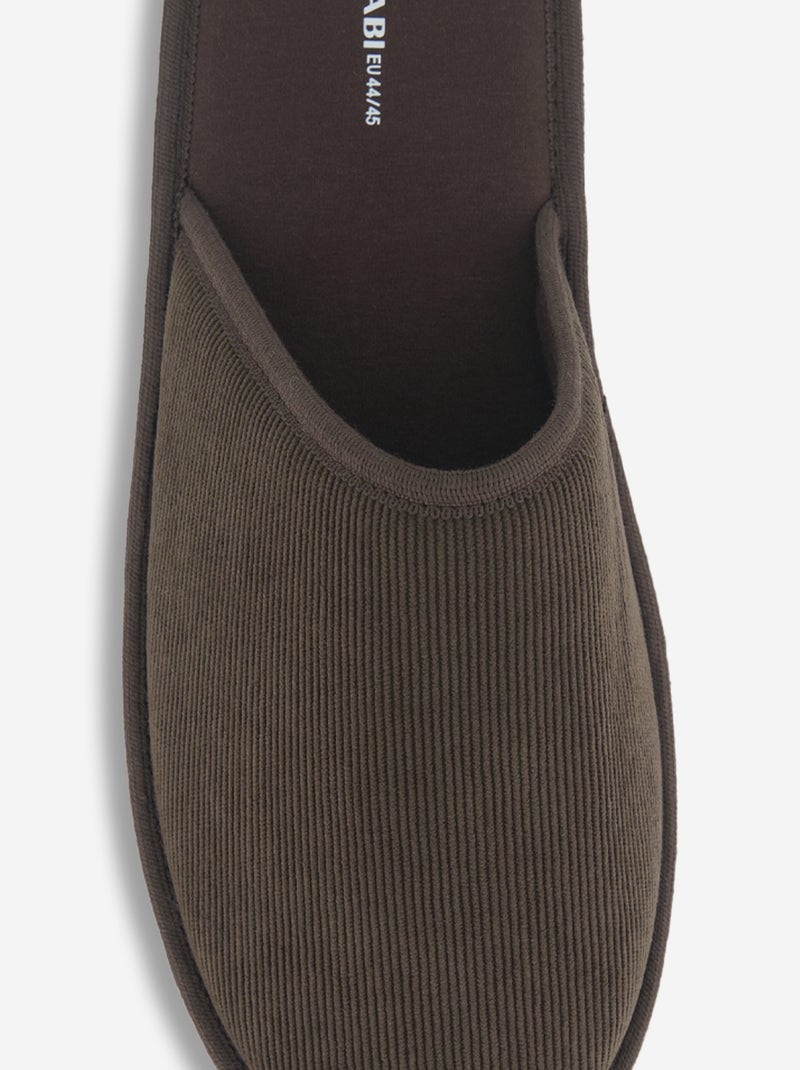 Chaussons mules unis Marron - Kiabi