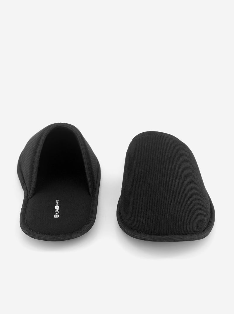 Chaussons mules unis Noir - Kiabi