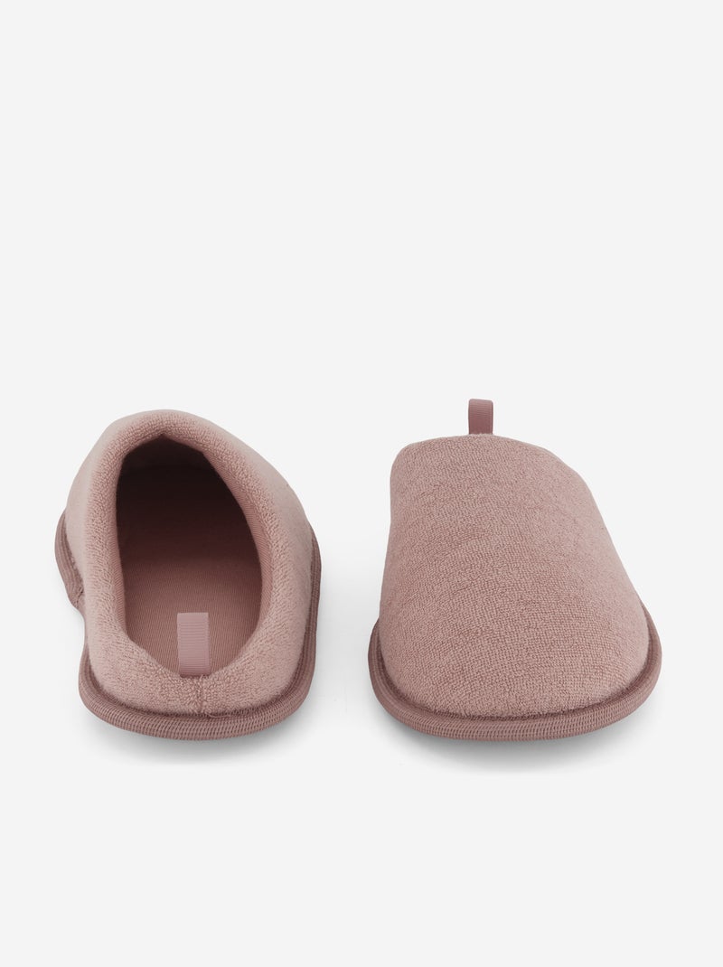 Chaussons mules unis Rose - Kiabi