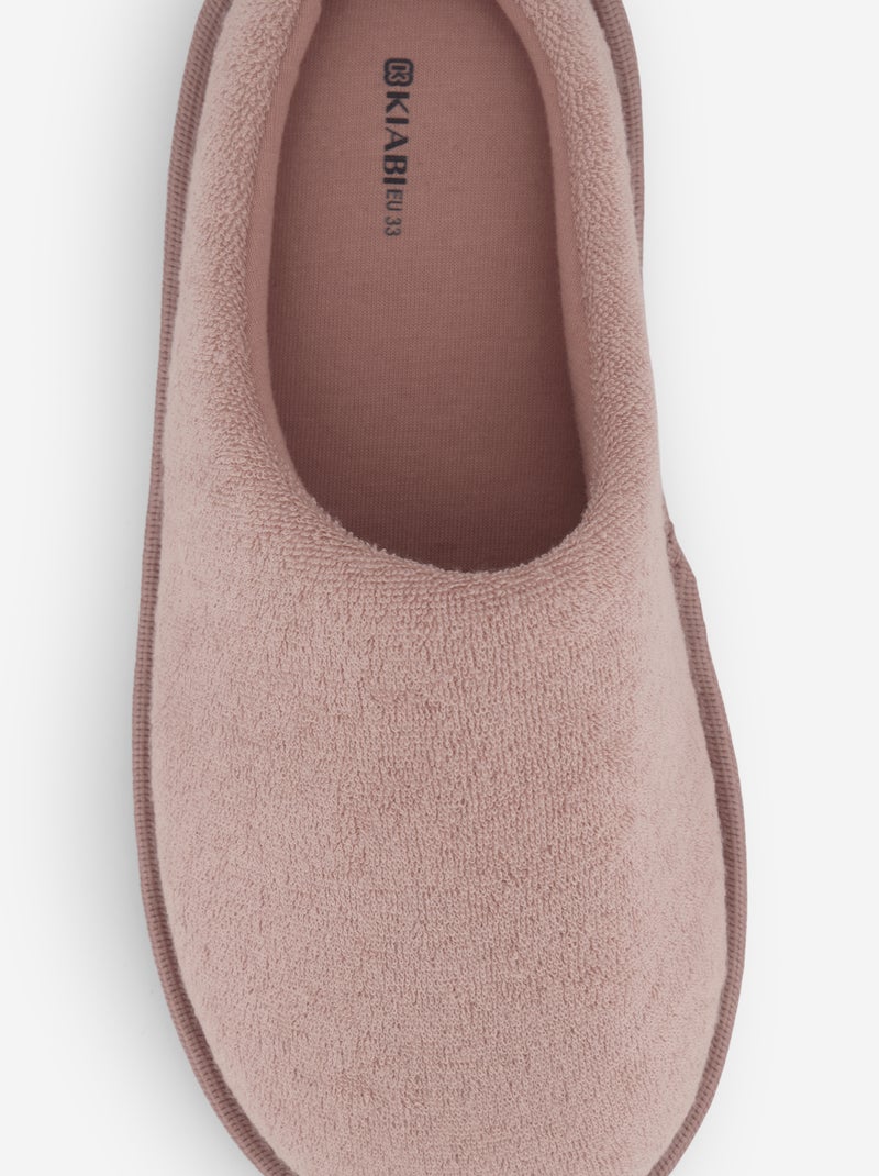 Chaussons mules unis Rose - Kiabi