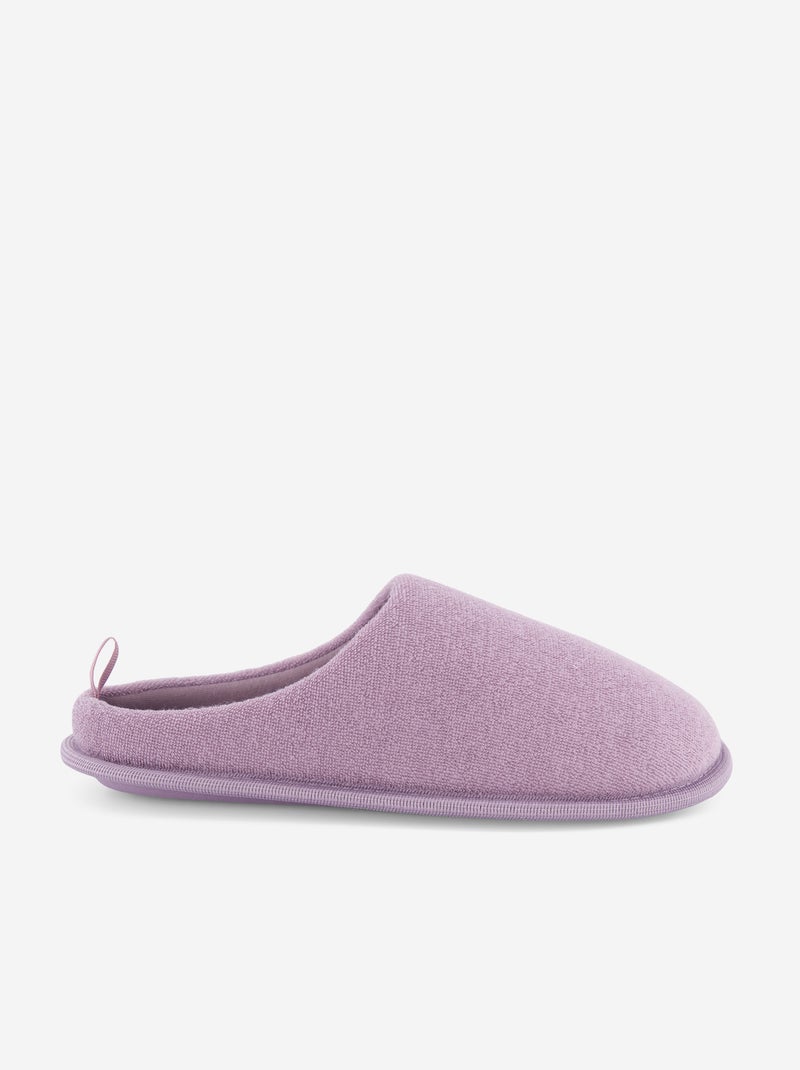 Chaussons mules unis Violet - Kiabi