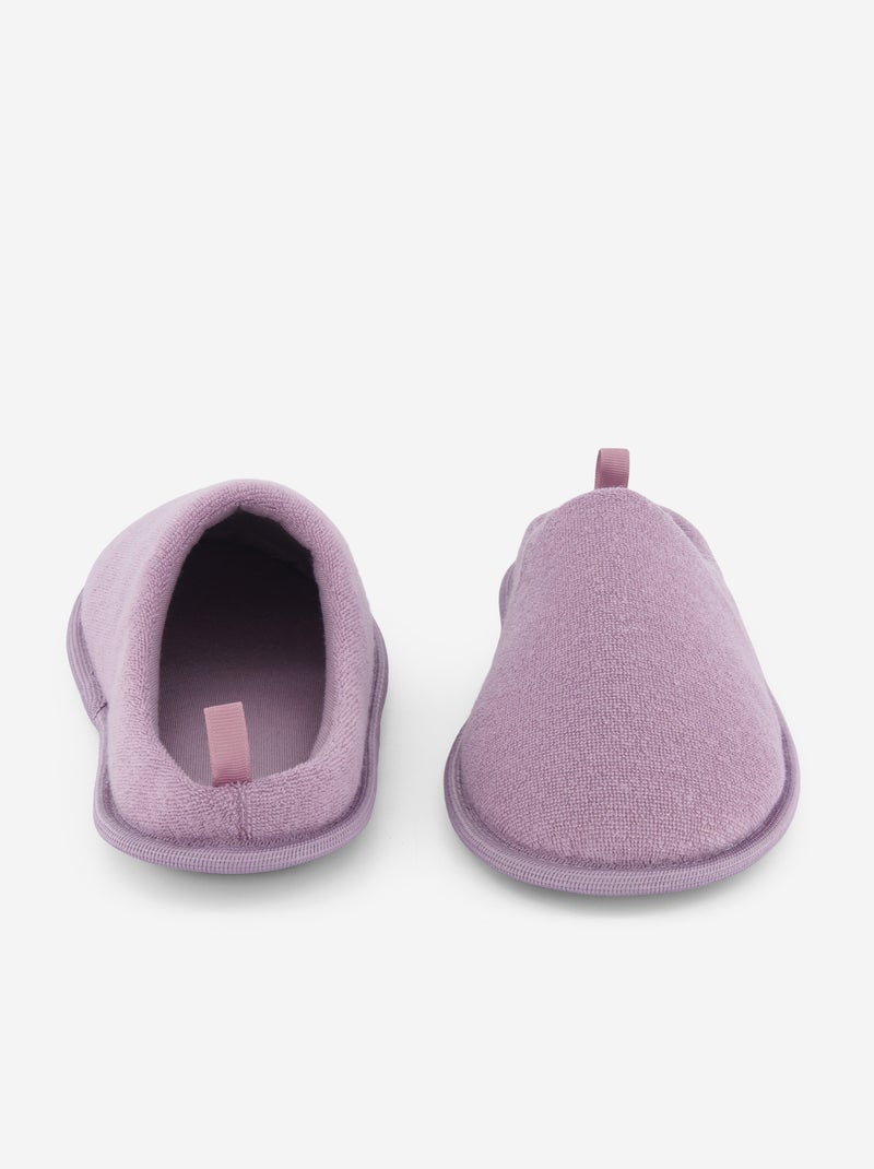 Chaussons mules unis Violet - Kiabi