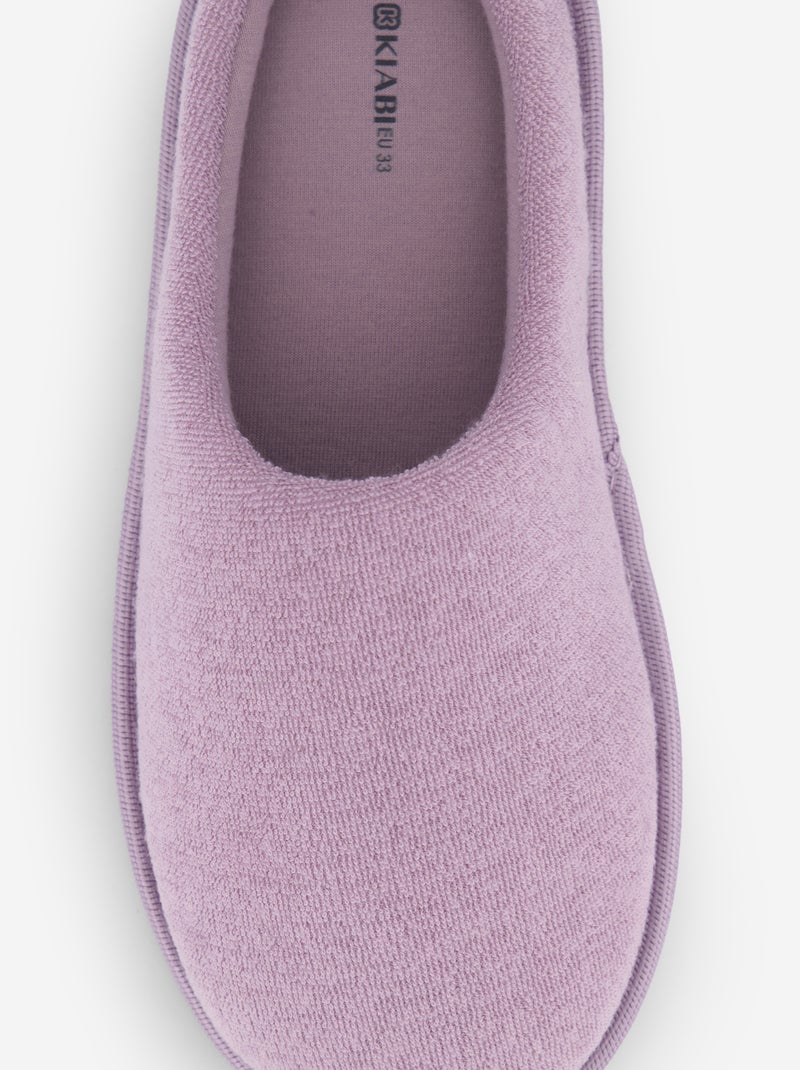Chaussons mules unis Violet - Kiabi