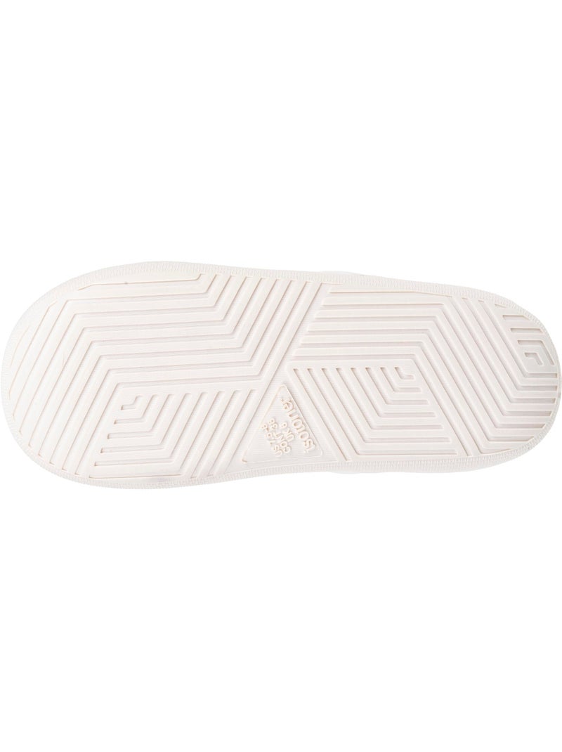 Chaussons mules velours et maille métalisée semelle femme Isotoner Ivoire - Kiabi
