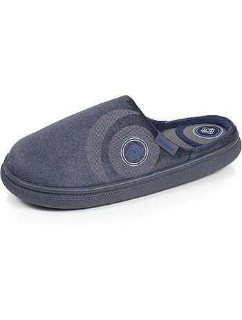 Chaussons mules velours semelle bloup extra confort homme isotoner