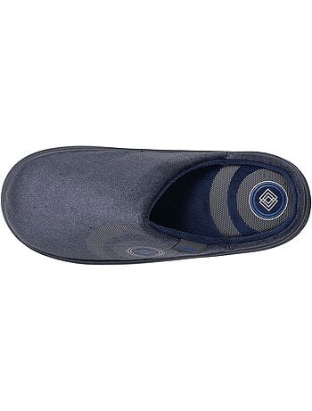 Chaussons mules velours semelle bloup extra confort homme isotoner