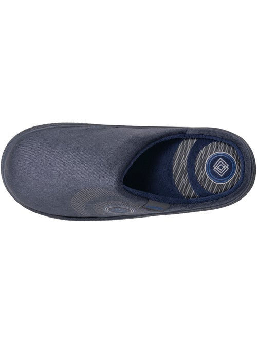 Chaussons mules velours semelle bloup extra confort homme isotoner - Kiabi