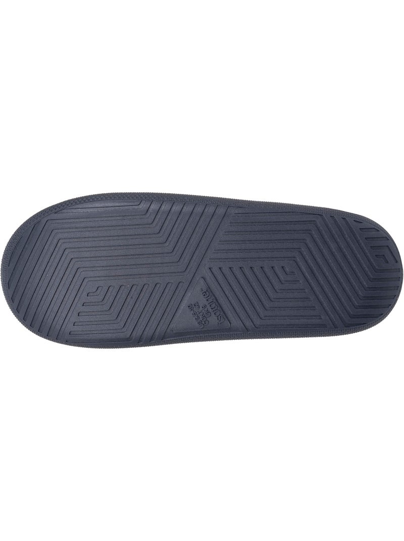 Chaussons mules velours semelle bloup extra confort homme isotoner Bleu marine - Kiabi