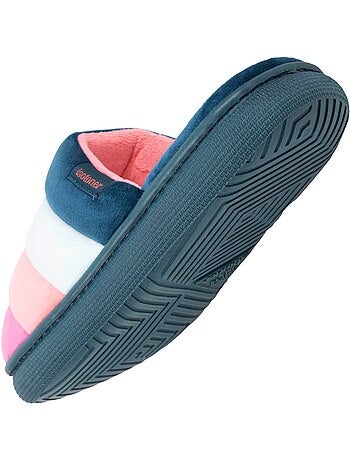 Chaussons mules suédine semelle bloup xtra confort femme Isotoner