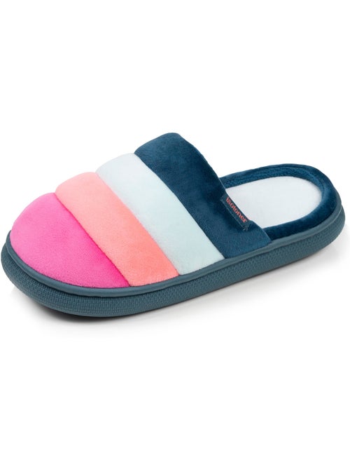 Chaussons mules velours semelle bloup XTRA Confort femme Isotoner - Kiabi