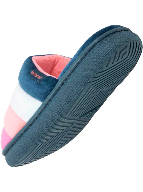Chaussons mules velours semelle bloup XTRA Confort femme Isotoner - Kiabi