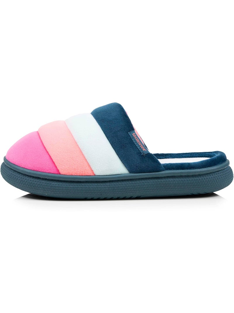 Chaussons mules velours semelle bloup xtra confort femme Multicolore - Kiabi