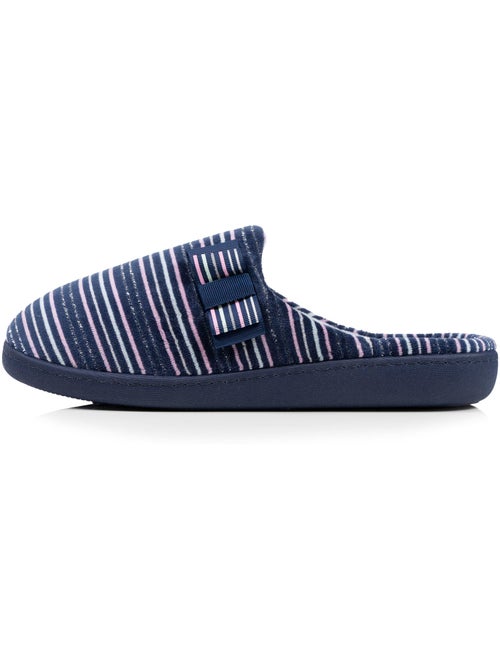 Chaussons mules velours semelle ergonomique femme Isotoner - Kiabi