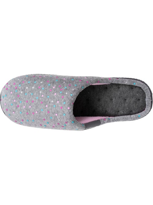 Chaussons mules velours semelle ergonomique, mousse à femme Isotoner - Kiabi