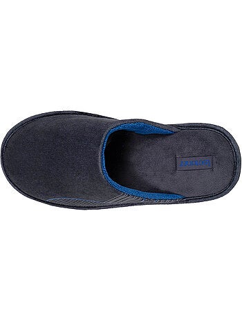 Chaussons mules velours, semelle ergonomique, mousse à homme Isotoner