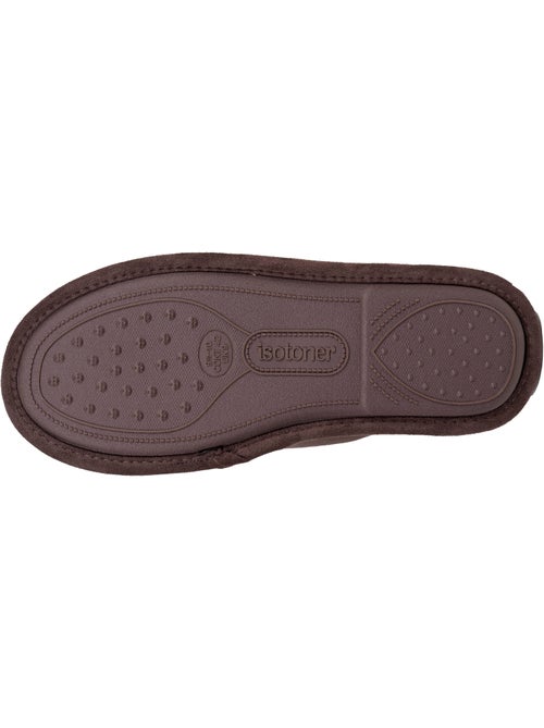 Chaussons mules velours, semelle ergonomique, mousse à homme Isotoner - Kiabi