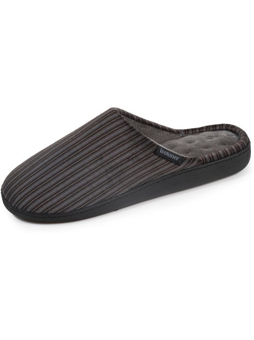 Chaussons mules velours semelle ergonomique soutien homme Isotoner - Kiabi Chaussons mules velours semelle ergonomique soutien homme Isotoner - Kiabi