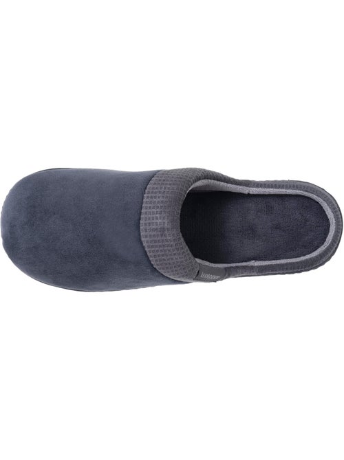 Chaussons mules velours semelle ergonomique soutien homme isotoner - Kiabi