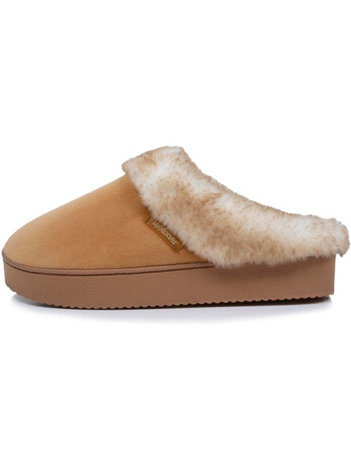 Chaussons mules velours ultra doux, compensées femme isotoner - Kiabi Chaussons mules velours ultra doux, compensées femme isotoner - Kiabi
