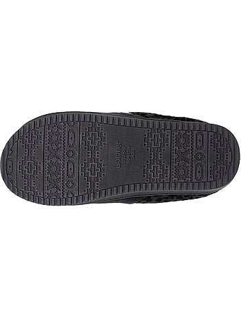 Chaussons mules velours ultra doux, compensées femme