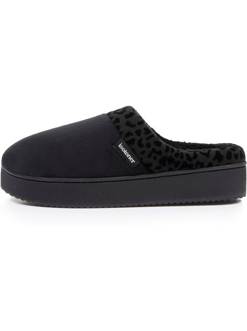 Chaussons mules velours ultra doux, compensées femme - Kiabi Chaussons mules velours ultra doux, compensées femme - Kiabi