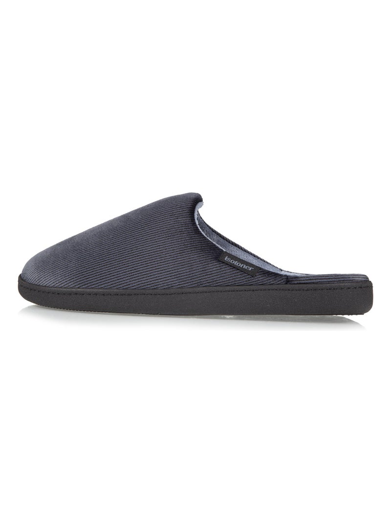Chaussons mules velours ultra doux homme Isotoner Multicolore - Kiabi