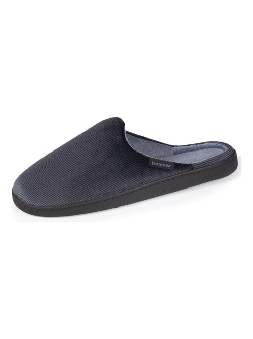 Chaussons Mules velours ultra doux - Kiabi