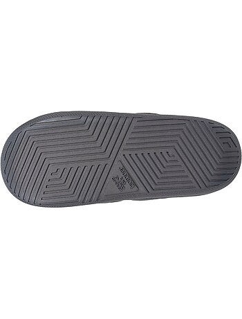 Chaussons mules velours ultra doux, semelle bloup homme Isotoner