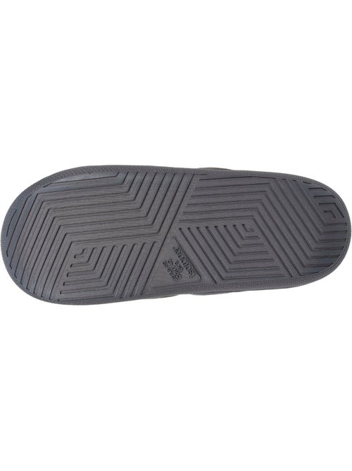 Chaussons mules velours ultra doux, semelle bloup homme Isotoner - Kiabi