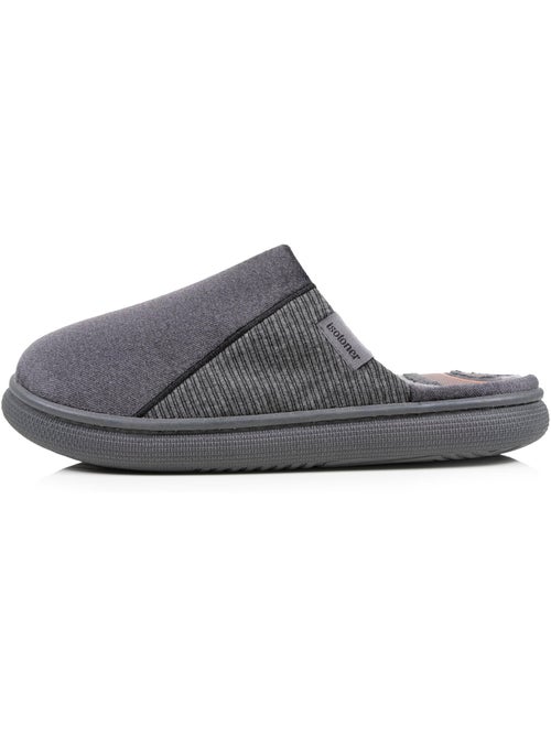 Chaussons mules velours ultra doux, semelle bloup xtra homme - Kiabi