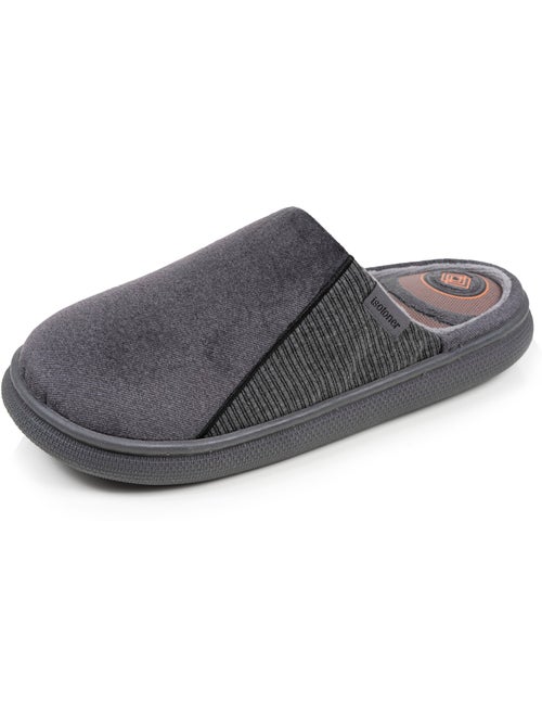 Chaussons mules velours ultra doux, semelle bloup XTRA homme Isotoner - Kiabi