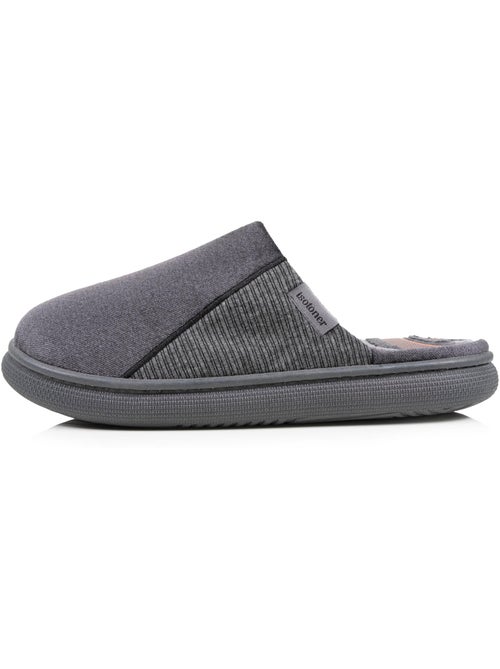 Chaussons mules velours ultra doux, semelle bloup XTRA homme Isotoner - Kiabi