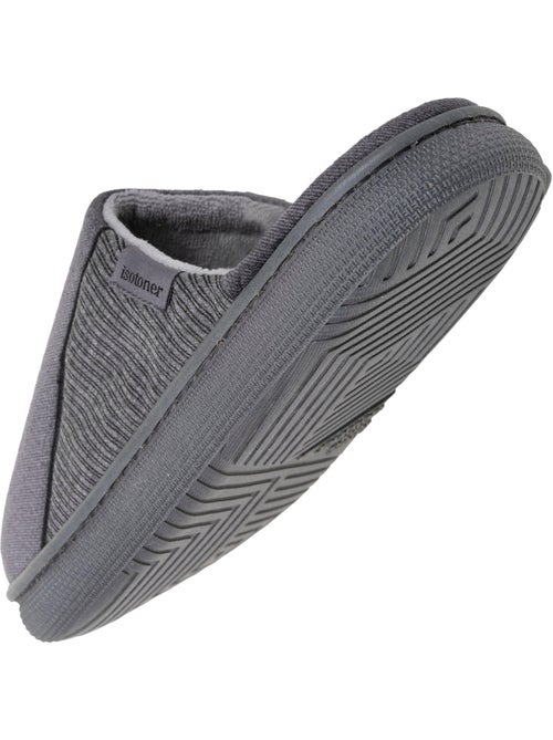 Chaussons mules velours ultra doux, semelle bloup XTRA homme Isotoner - Kiabi