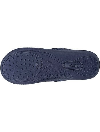 Chaussons mules velours ultra doux, semelle ergonomique homme