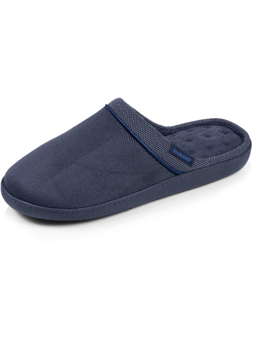 Chaussons mules velours ultra doux, semelle ergonomique homme Isotoner - Kiabi