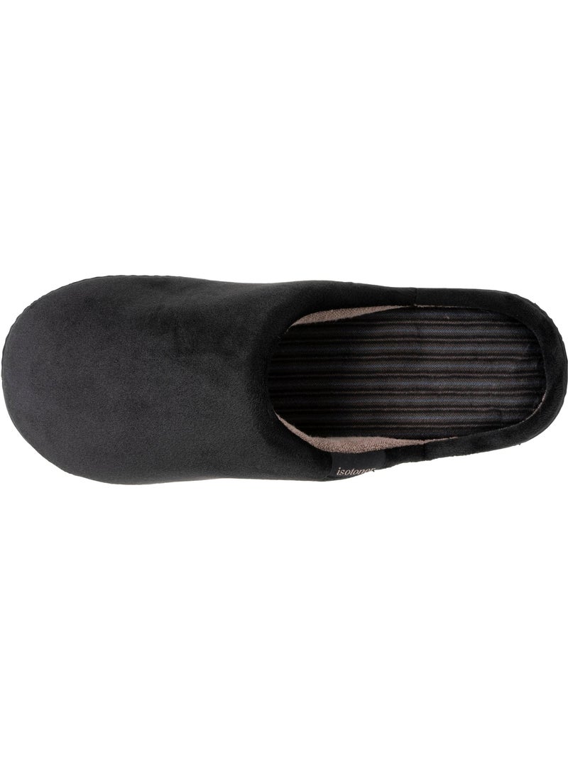 Chaussons mules velours ultra doux, semelle ergonomique homme Isotoner Noir - Kiabi