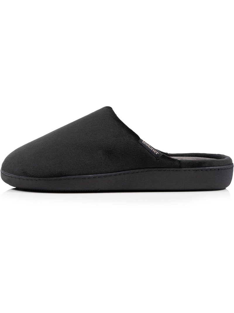 Chaussons mules velours ultra doux, semelle ergonomique homme Isotoner Noir - Kiabi