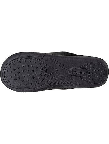 Chaussons mules velours ultra doux, semelle ergonomique homme
